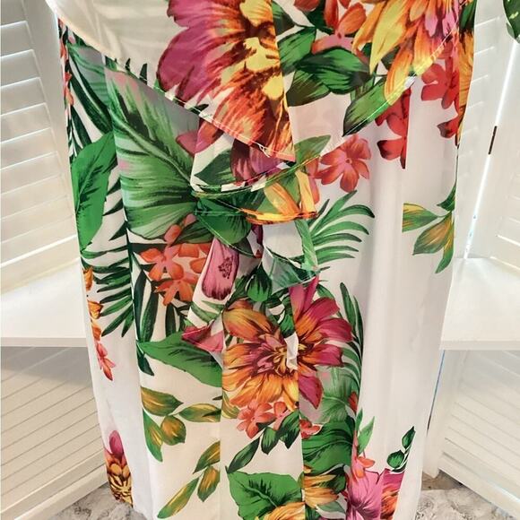 MAX STUDIO MULTI COLOR FLORAL NWOT SIZE LARGE - Picture 2 of 7